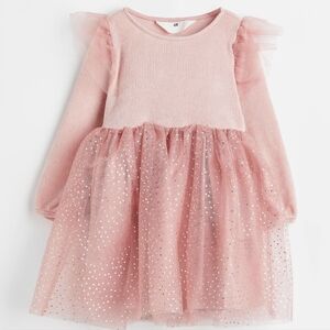 Adorable Chenille & Tulle BARBIE Pink Holiday Princess Statement Dress Comfy
